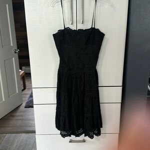 Black eyelet sleeveless sundress BCBG sz 6 like new